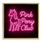 Stupell Industries Pink Pony Club Neon Floating Frame, design by Grotto Studios